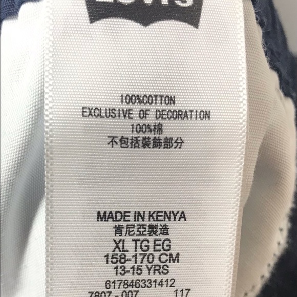 Levi’s navy blue jogger pants with elastic cuffs size XL 13-15 yrs. Preowned - Picture 5 of 5